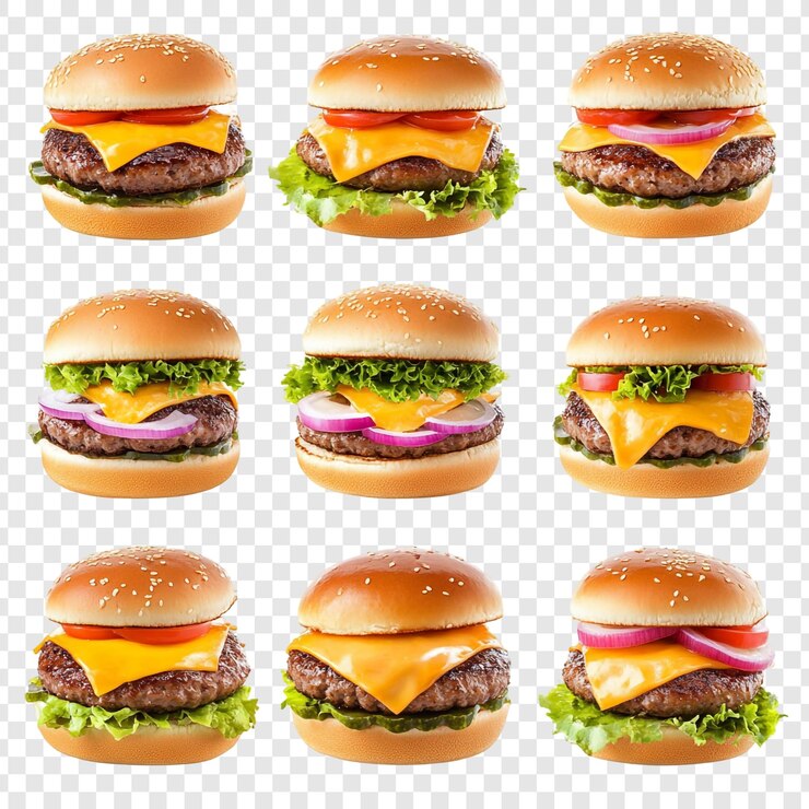 PSD 美味しいチーズバーガーのコレクション
