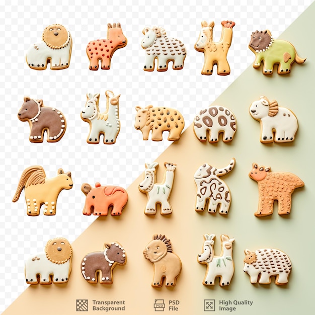 A collection of different animals made by the company of giraffes.