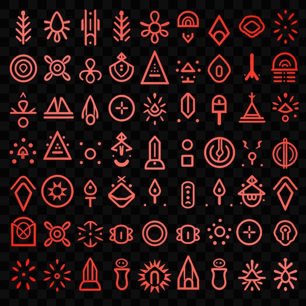 PSD a collection of different symbols including a cross and a symbol of a triangle