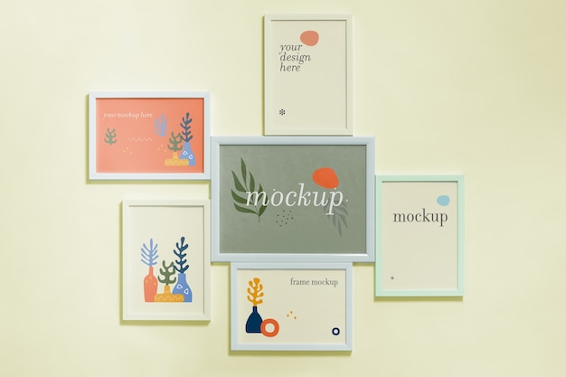 PSD collection of frames mock-up in bundle