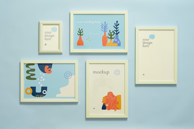 PSD collection of frames mock-up in bundle