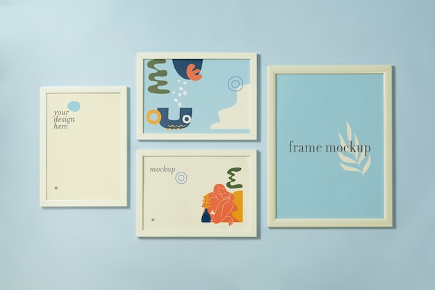 PSD collection of frames mock-up in bundle