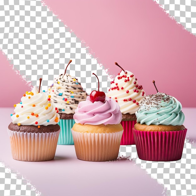 PSD collezione di cupcakes congelati