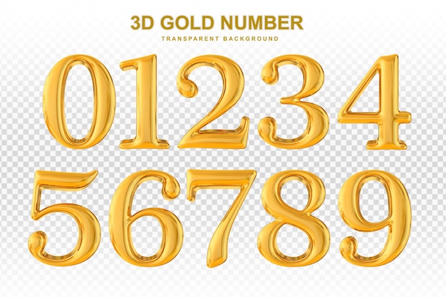 PSD collezione di numeri d'oro
