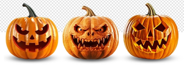 Collection of halloween pumpkin elements