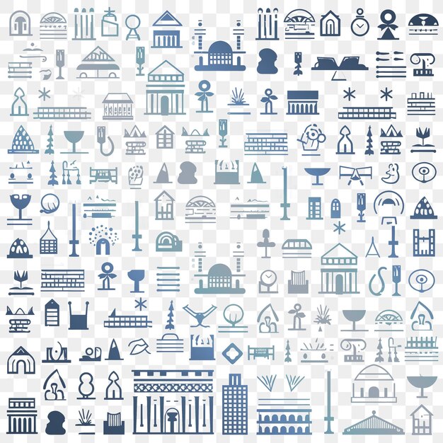 PSD a collection of icons including a clock a blue and white background with a blue pattern