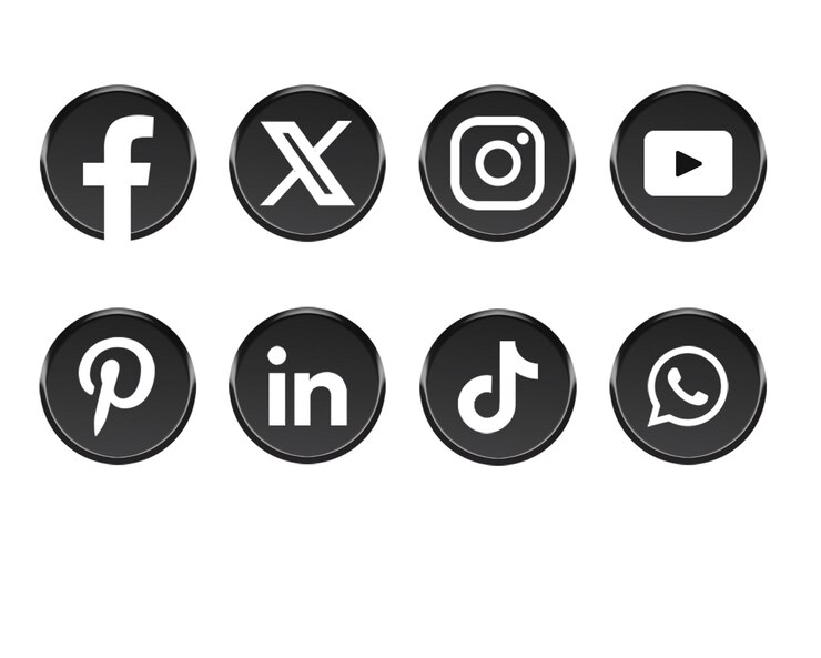 PSD a collection of icons including facebook facebook and web