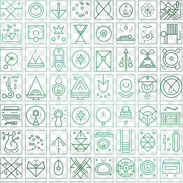 A collection of icons with arrows and arrows on them