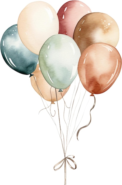 A collection of illustrations balloons