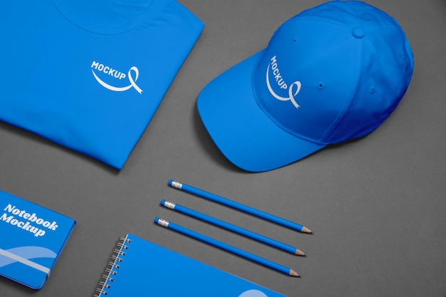 collection of items for blue november awareness