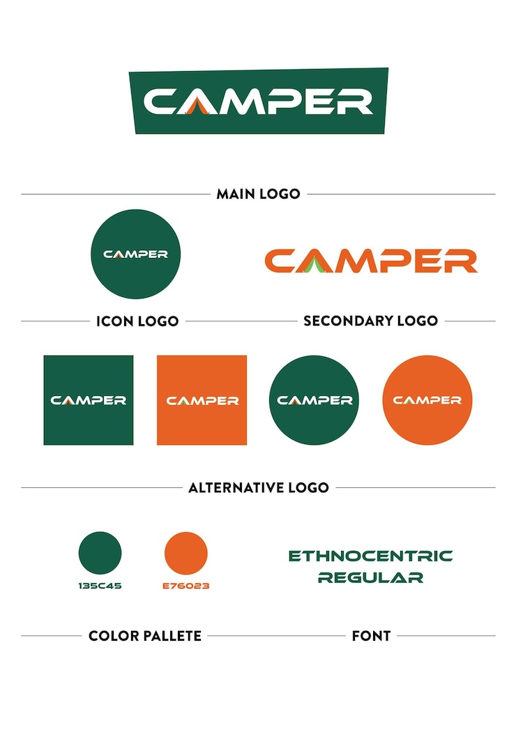 PSD a collection of logos for the camper and other brands