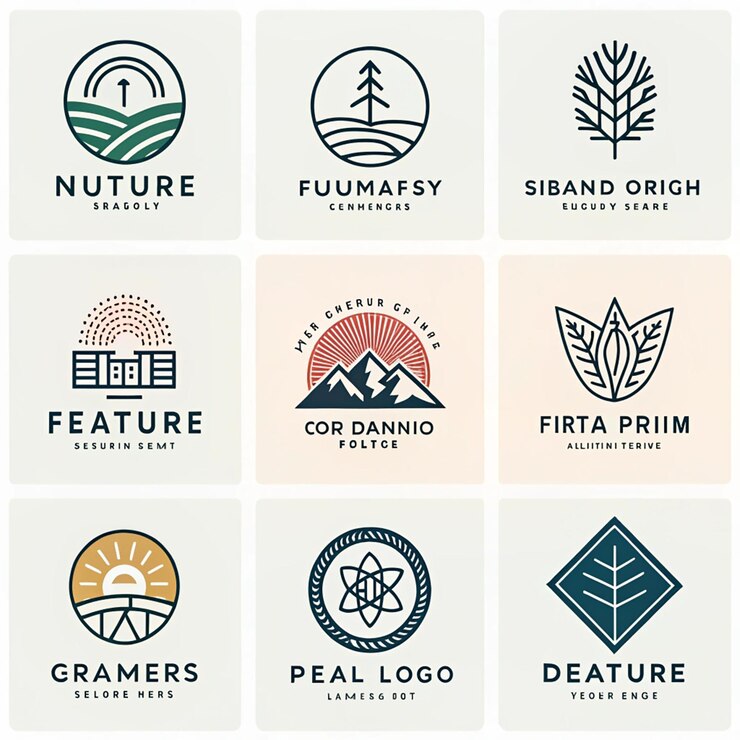 PSD a collection of logos including one that says natural and natural