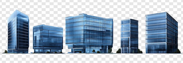 PSD 現代玻璃辦公大樓收藏 現代商業建築物