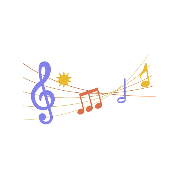 PSD collection of musical notes