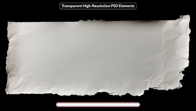 PSD Сборная бумага разорванные или разорванные куски бумаги на черном фоне