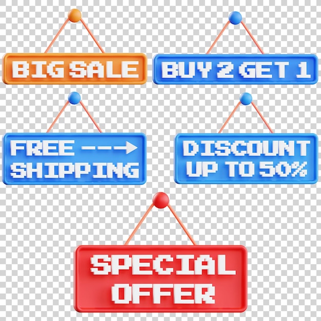 collection of sale label