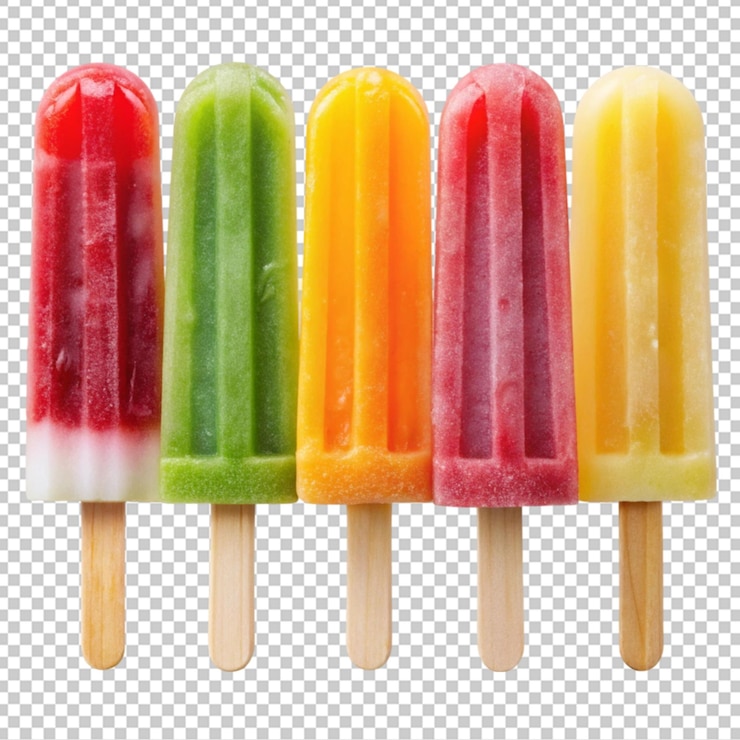 PSD collection set of ice cream fruit summer popsicle