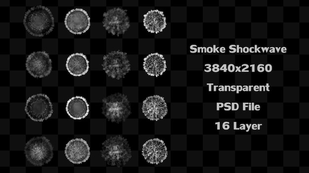 Collection set of white smoke explosion isolated