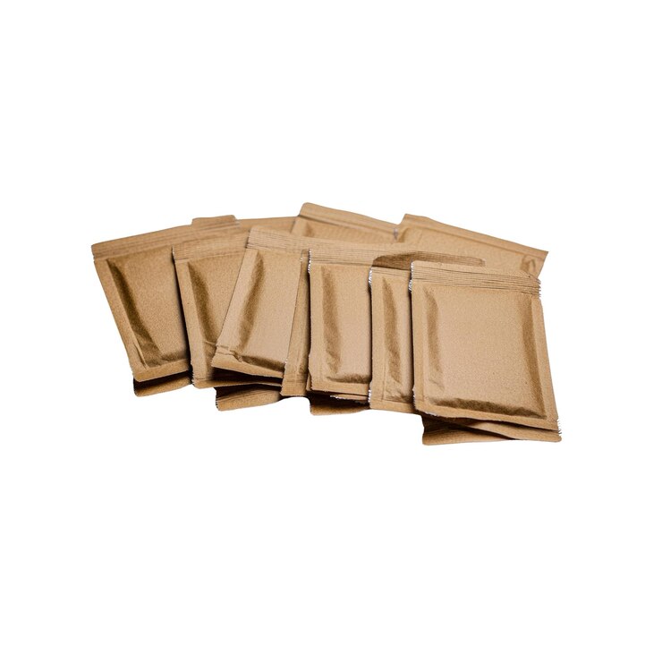 PSD collection of small brown packets for portioning