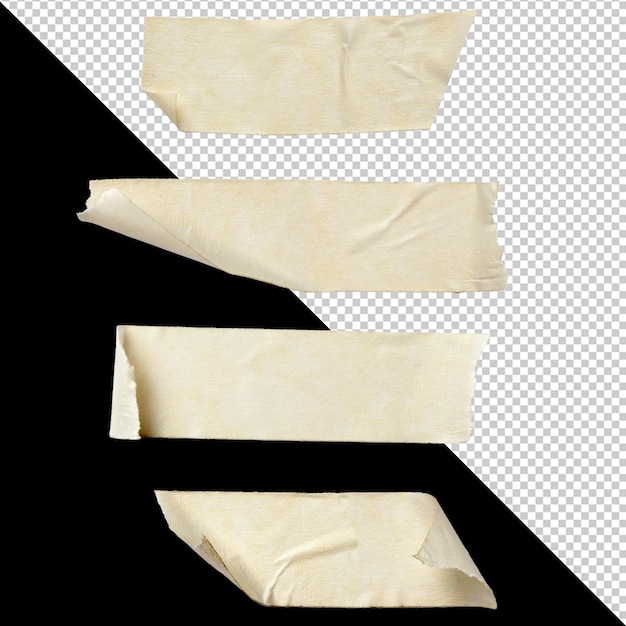 Collection of Torn Masking Tape Pieces