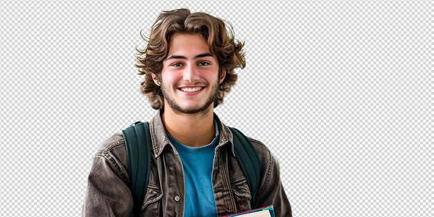 PSD collection of a young man standing with arms crossed facing the camera isolated on a transparent bac