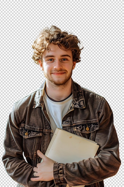 PSD collection of a young man standing with arms crossed facing the camera isolated on a transparent bac