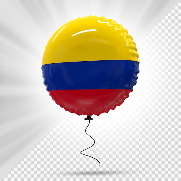 PSD colombia balloon flag 3d