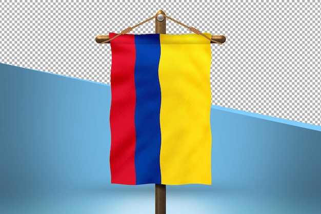 PSD colombia hang flag design background