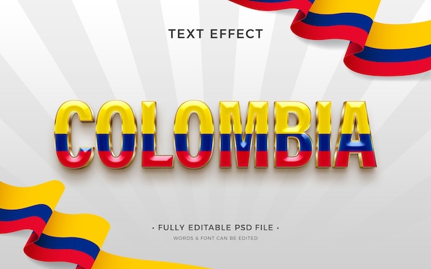 PSD colombia teksteffect