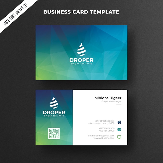 Color Background Business Card Template