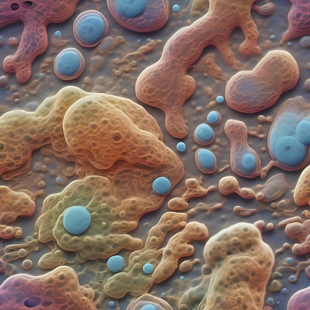 PSD color bacteria painting background aigenerated