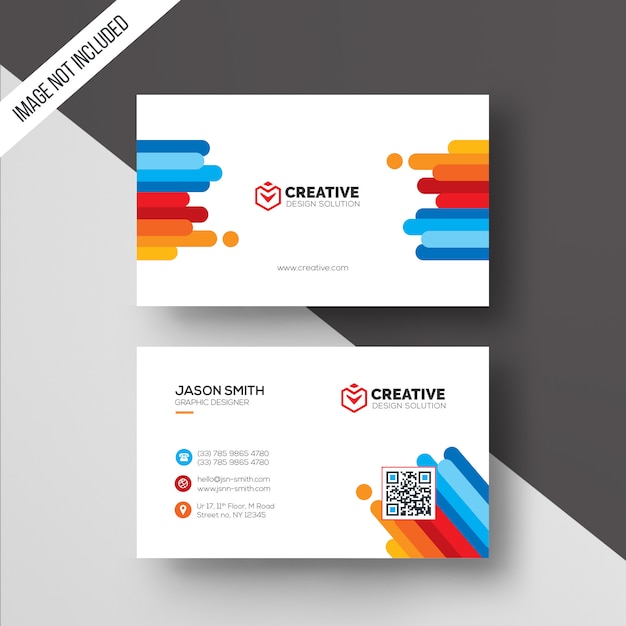 PSD color business card template