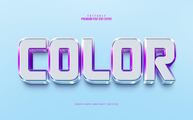 Color editable premium psd text effect