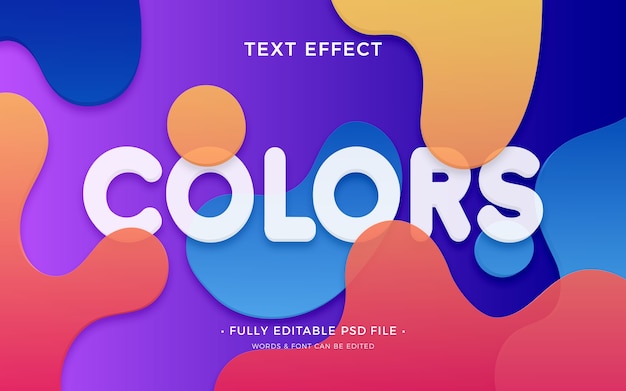 Color layer text effect