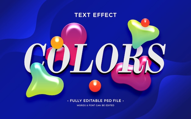 PSD color layer text effect