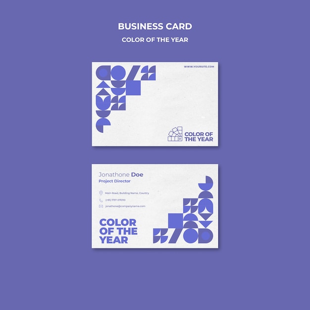 PSD Цвет шаблона визитной карточки 2022 года