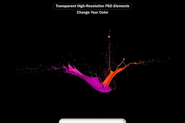 PSD spruzzo di vernice colorata