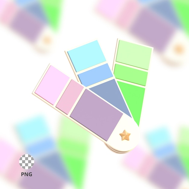 Color palette 3d icon