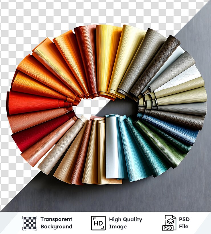 PSD color palette fan with transparent background psd file