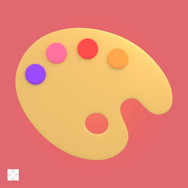 Color pallete 3d icon