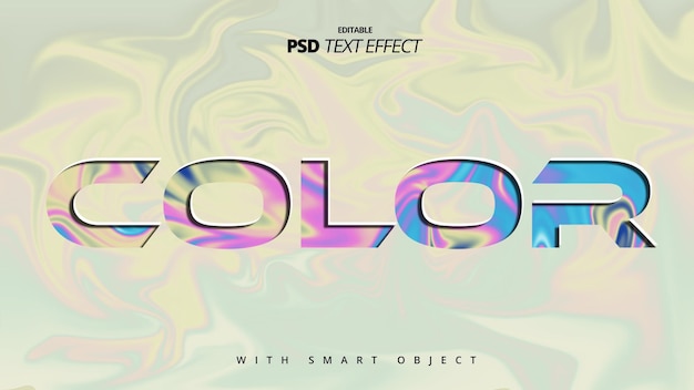 PSD Цветная бумага глубокий 3d текстовый эффект редактируемый дизайн шаблона для рекламного заголовка