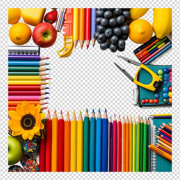 PSD color pencils isolated on white