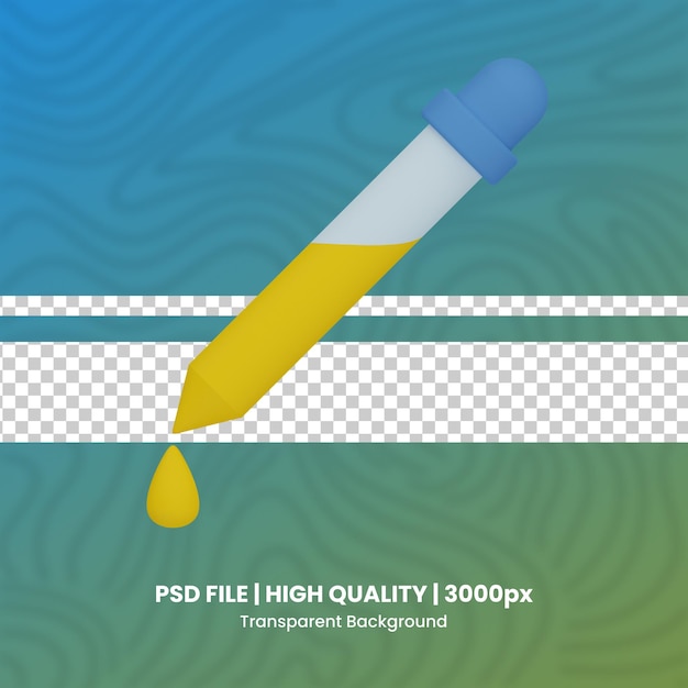 color picker 3d render graphic design 3d render set psd file transparent background