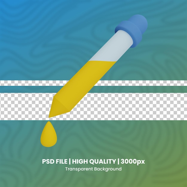 color picker 3d render graphic design 3d render set psd file transparent background