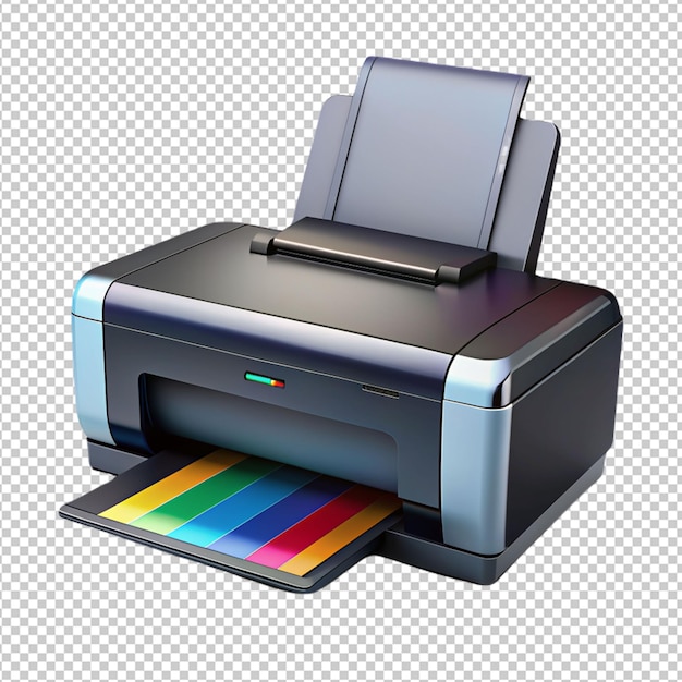 PSD color printer on transparent background