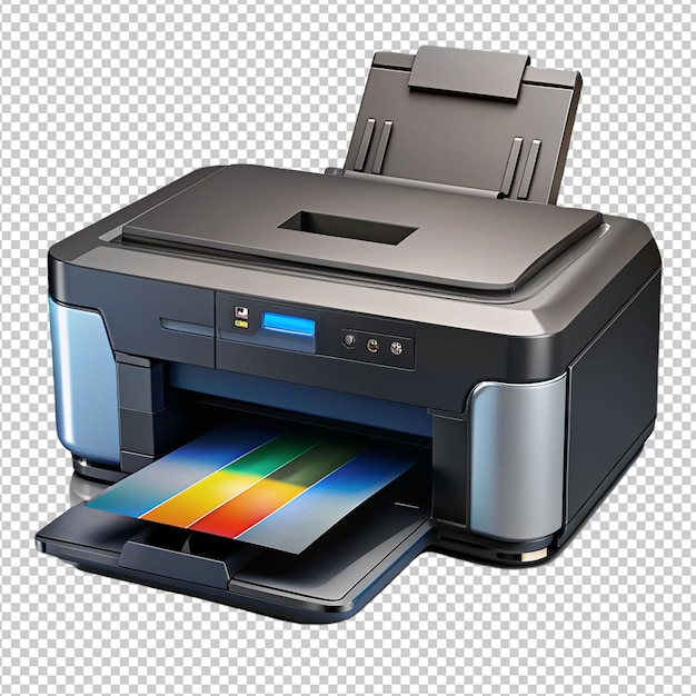 PSD color printer on transparent background