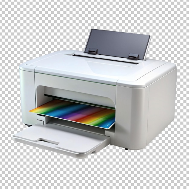PSD color printer on transparent background