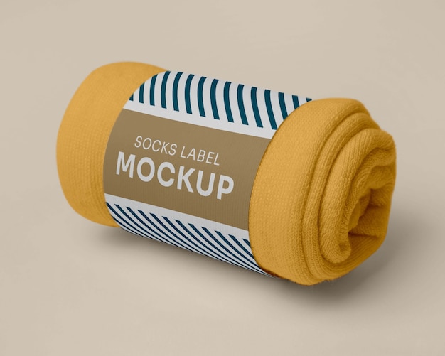 PSD color socks design mockup