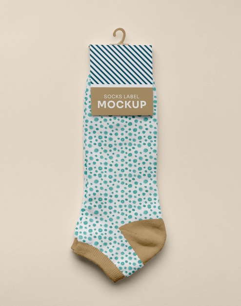 Color socks design mockup