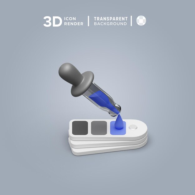 PSD color swatch fan 3d illustration rendering 3d icon colored isolated